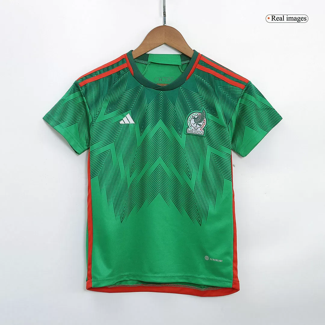 Youth Mexico Jersey Whole Kit 2022 Home World Cup