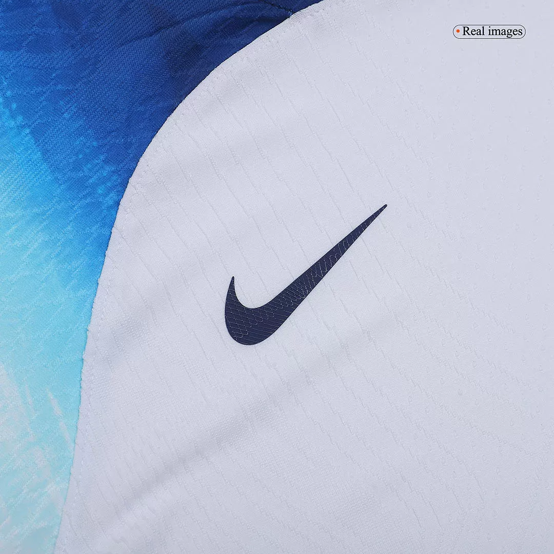 Nike England Jude Bellingham Authentic Match Home Jersey 22/23 w/ World Cup 2022 Patches (White/Blue Fury/Blue Void) Size L