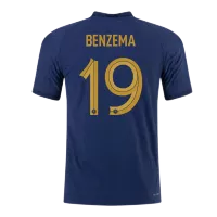 BENZEMA #19 France Jersey 2022 Authentic Home World Cup - elmontyouthsoccer