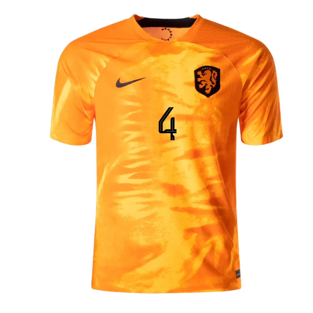 VIRGIL #4 Netherlands Jersey 2022 Authentic Home World Cup