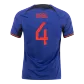 VIRGIL #4 Netherlands Jersey 2022 Away World Cup - elmontyouthsoccer