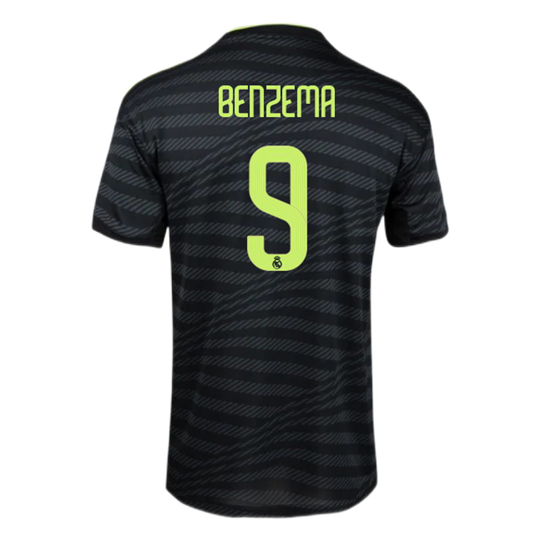 BENZEMA #9 Real Madrid Away Long Sleeve Soccer Jersey 2022/23