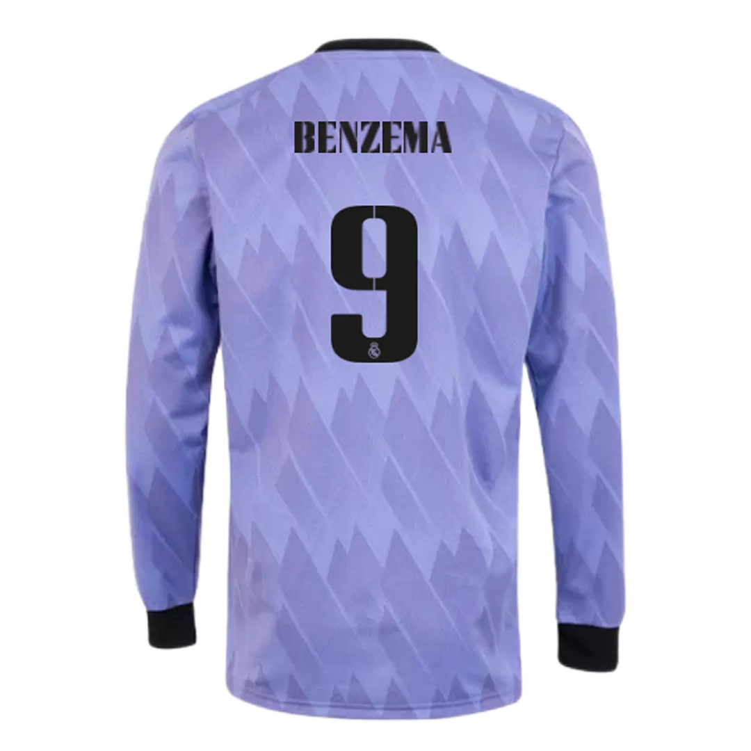 BENZEMA #9 Real Madrid Away Jersey 2022/23 - Long Sleeve