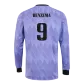 BENZEMA #9 Real Madrid Away Jersey 2022/23 - Long Sleeve - elmontyouthsoccer