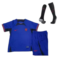 Youth Netherlands Jersey Whole Kit 2022 Away World Cup - elmontyouthsoccer