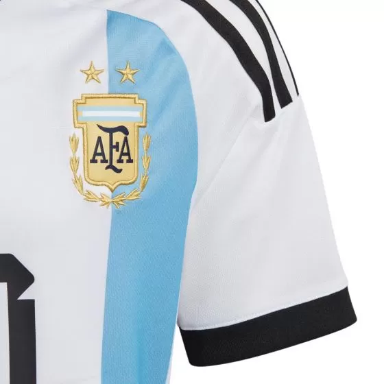 Argentina Home Shirt Messi 10 2022 World Cup Jersey With 3 