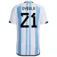 DYBALA #21 Argentina Jersey 2022 Authentic Home World Cup - ijersey