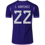 L. MARTINEZ #22 Argentina Jersey 2022 Authentic Away World Cup - elmontyouthsoccer