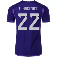 L.MARTINEZ #22 Argentina Jersey 2022 Authentic Away World Cup - elmontyouthsoccer