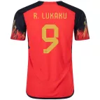 R.LUKAKU #9 Belgium Jersey 2022 Authentic Home World Cup - elmontyouthsoccer
