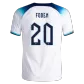 FODEN #20 England Jersey 2022 Authentic Home World Cup - elmontyouthsoccer