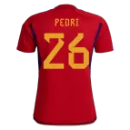 PEDRI #26 Spain Jersey 2022 Home World Cup - elmontyouthsoccer