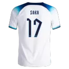 SAKA #17 England Jersey 2022 Authentic Home World Cup - elmontyouthsoccer