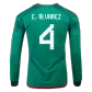 E.ÁLVAREZ #4 Mexico Home Jersey 2022 - Long Sleeve World Cup - elmontyouthsoccer