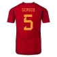 SERGIO #5 Spain Jersey 2022 Authentic Home World Cup - elmontyouthsoccer