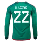 H.LOZANO #22 Mexico Home Jersey 2022 - Long Sleeve World Cup - elmontyouthsoccer