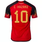 E. HAZARD #10 Belgium Jersey 2022 Home World Cup - elmontyouthsoccer
