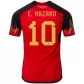E. HAZARD #10 Belgium Jersey 2022 Home World Cup - elmontyouthsoccer