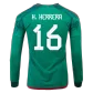 H.HERRERA #16 Mexico Home Jersey 2022 - Long Sleeve World Cup - elmontyouthsoccer