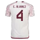 E.ÁLVAREZ #4 Mexico Jersey 2022 Authentic Away World Cup - elmontyouthsoccer