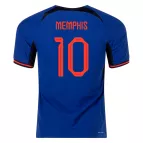 MEMPHIS #10 Netherlands Jersey 2022 Authentic Away World Cup - elmontyouthsoccer