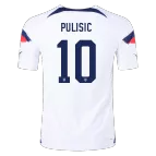 PULISIC #10 USA Jersey 2022 Authentic Home World Cup - elmontyouthsoccer