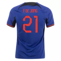 F.DE JONG #21 Netherlands Jersey 2022 Away World Cup - ijersey