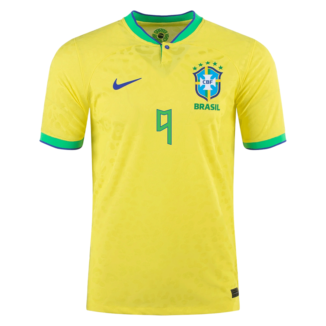 Replica RONALDO #9 Brasil Brazil CBF National Team Soccer Jersey Kit Mens M