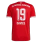 DAVIES #19 Bayern Munich Jersey 2022/23 Home - elmontyouthsoccer