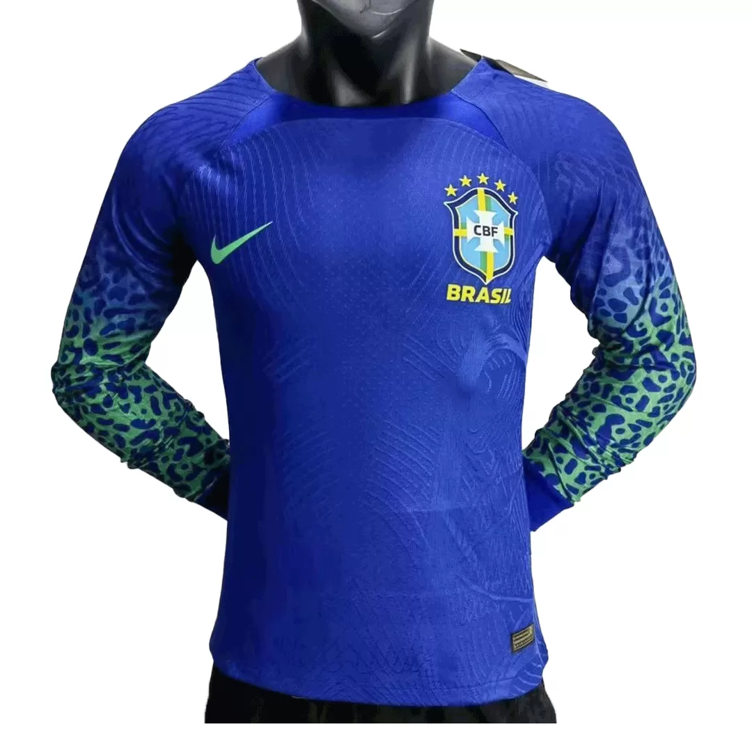 Brazil Jersey 2022 Authentic Away - Long Sleeve World Cup