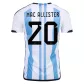 MAC ALLISTER #20 Argentina Jersey 2022 Home -THREE STARS - elmontyouthsoccer