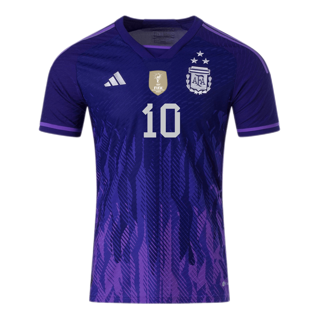 Messi #10 Argentina Jersey 2022 Authentic Away World Cup - THREE STAR - ijersey