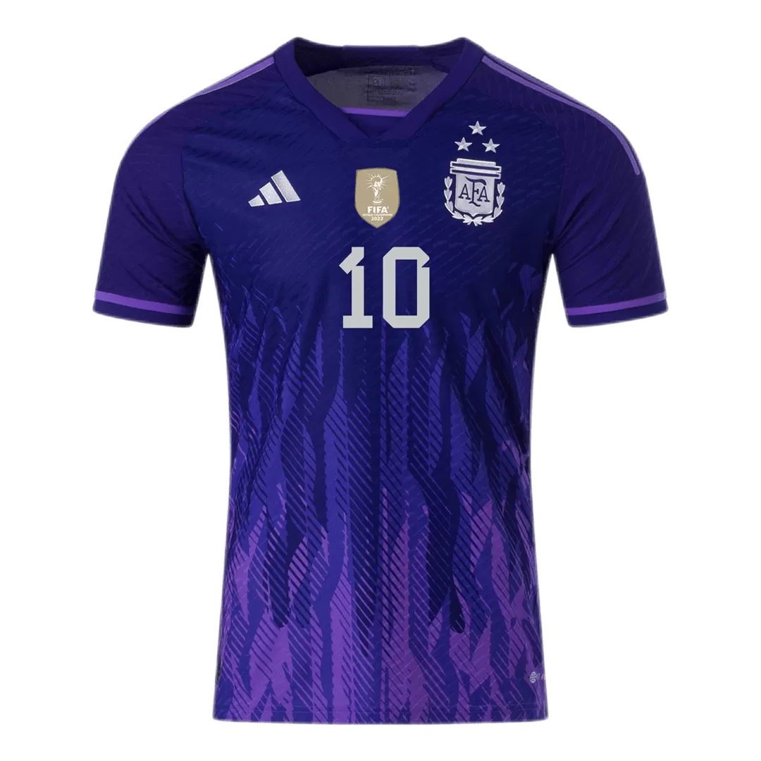 Adidas Argentina Messi Away Jersey 2022 World Cup Kit, S / Yes / 3 Stars Champions