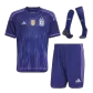 Youth Argentina Jersey Whole Kit 2022 Away World Cup -THREE STARS - elmontyouthsoccer