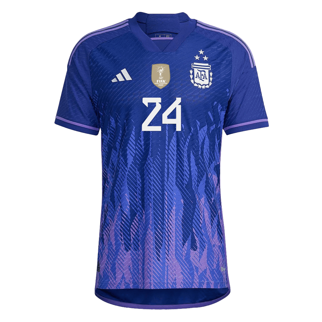 E. FERNANDEZ #24 Argentina Jersey 2022 Authentic Away World Cup -THREE STARS - ijersey