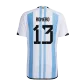 ROMERO #13 Argentina Jersey 2022 Authentic Home World Cup -THREE STARS - elmontyouthsoccer