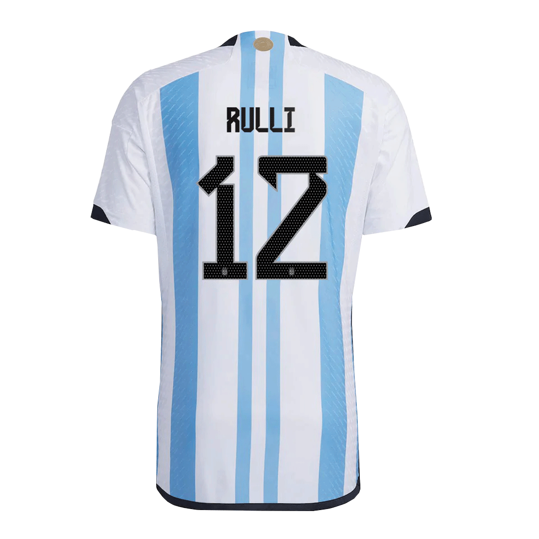 RULLI #12 Argentina Jersey 2022 Authentic Home World Cup -THREE STARS - ijersey