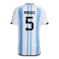 PAREDES #5 Argentina Jersey 2022 Authentic Home World Cup -THREE STARS - ijersey