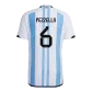 PEZZELLA #6 Argentina Jersey 2022 Authentic Home World Cup -THREE STARS - ijersey