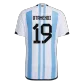 OTAMENDI #19 Argentina Jersey 2022 Authentic Home World Cup -THREE STARS - elmontyouthsoccer