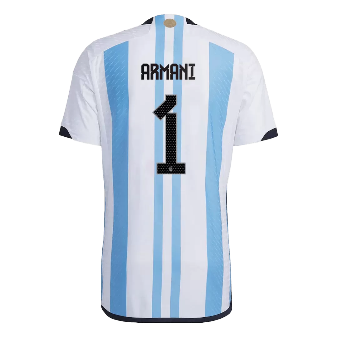 ARMANI #1 Argentina Jersey 2022 Authentic Home World Cup -THREE STARS |  Elmont Youth Soccer