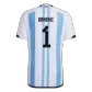ARMANI #1 Argentina Jersey 2022 Authentic Home World Cup -THREE STARS - ijersey