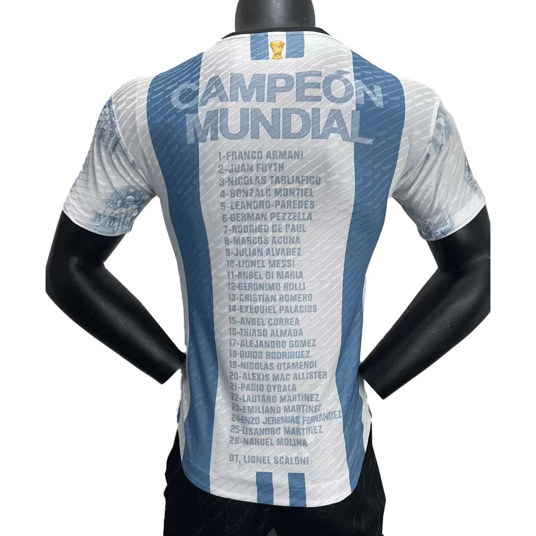 Argentina Soccer Jersey Three Stars Jersey Champion Edition Home Custom  World Cup Jersey 2022