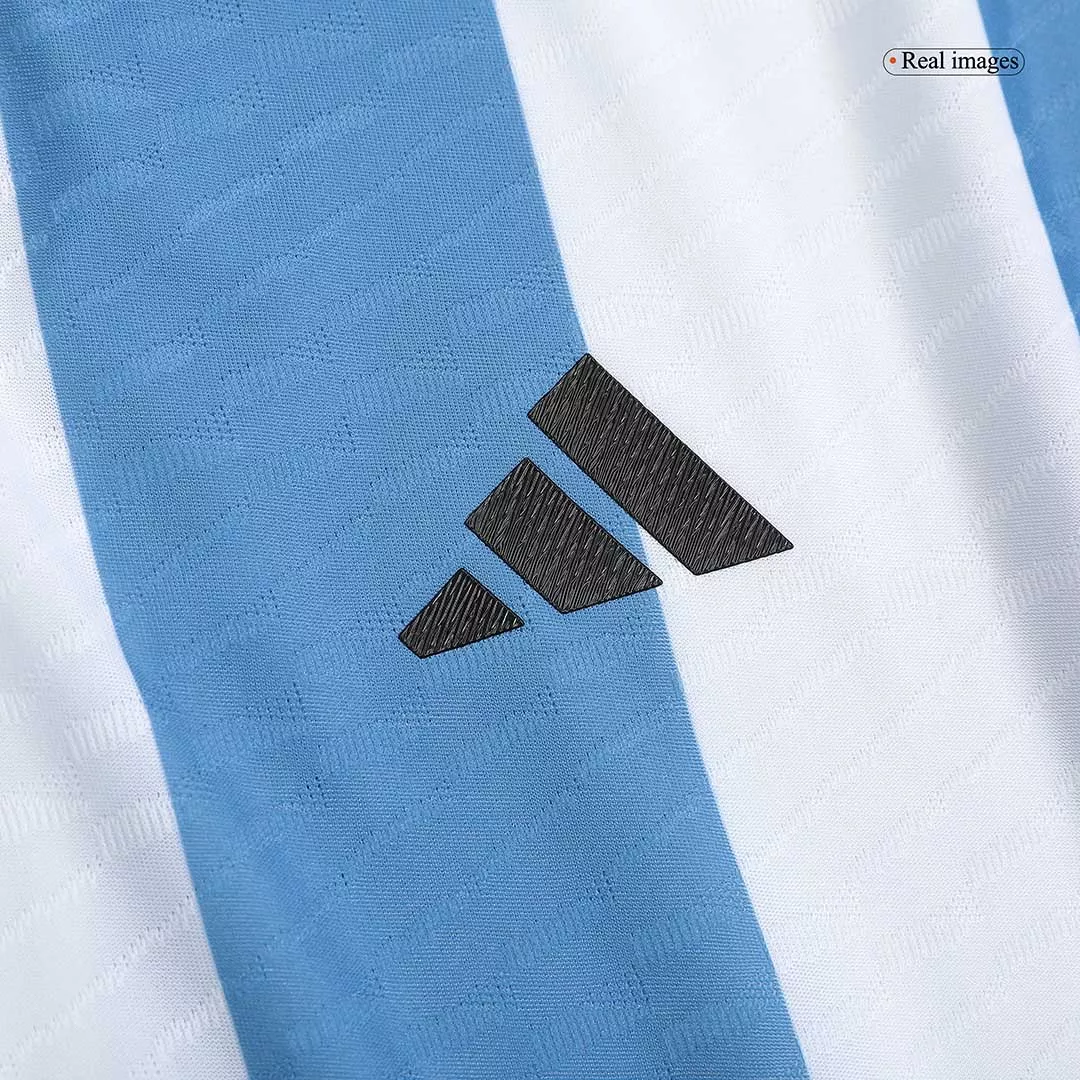 SignMESSI #10 Argentina Jersey 2022 Authentic Home -THREE STARS - elmontyouthsoccer