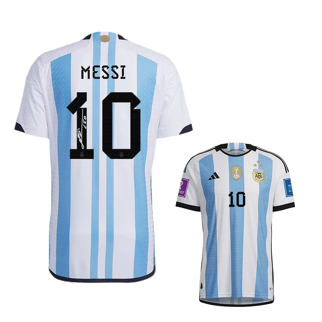 Player Version 3 Stars 2022 Argentina MESSI #10 Home Jersey With World Cup  Champion Patches - Kitsociety