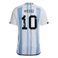 SignMESSI #10 Argentina Jersey 2022 Home World Cup -THREE STARS - elmontyouthsoccer