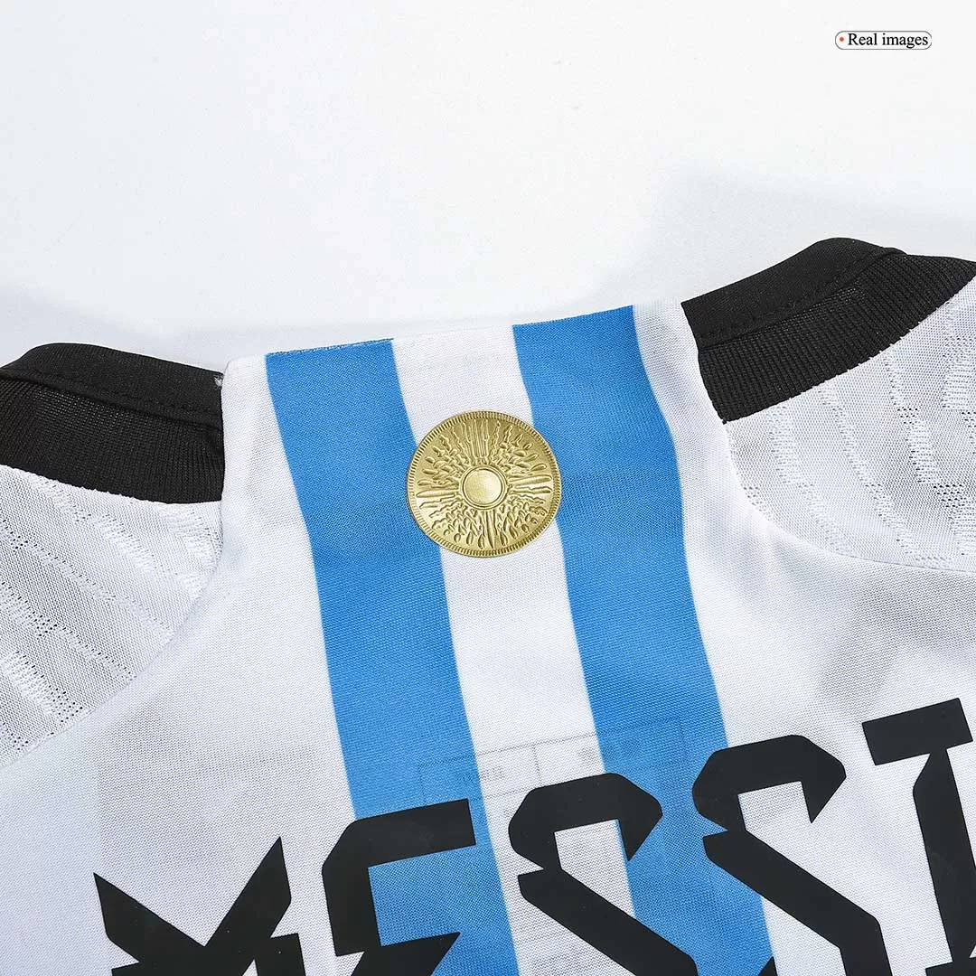 Messi #10 Argentina Jersey 2022 Authentic Away World Cup - THREE