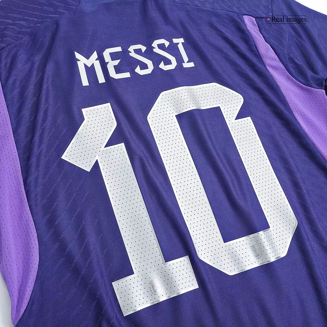 Messi #10 Argentina Jersey 2022 Authentic Away World Cup - THREE