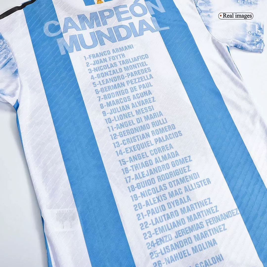 Argentina Soccer Jersey Three Stars Jersey Champion Edition Home Custom  World Cup Jersey 2022