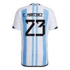 E. MARTINEZ #23 Argentina Jersey 2022 Authentic Home World Cup -THREE STARS - elmontyouthsoccer